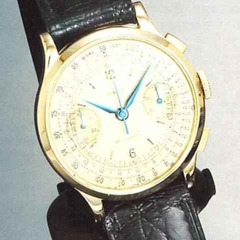 Rolex Antimagnetic, Ref. 3695, produced in 48 examples in yellow gold and  48 examples in pink gold between 1940 and 1941. Very fine and rare 18ct  gold gentleman's wristwatch with square button