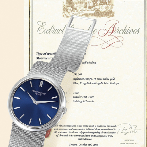 White Gold 3606 3 Patek Philippe Gen ve 1282198 No