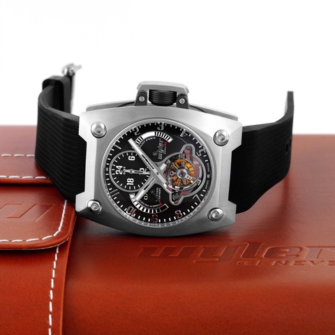 Wyler ' Code R ' Titanium Carbon Fiber Flying Tourbillon GMT ' L