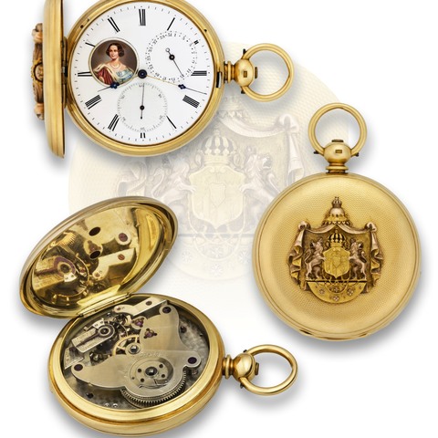 A ROYAL GIFT FROM THE QUEEN OF BAVARIA - PIVOTED DETENT CHRONOME