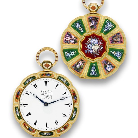 ENAMEL FLOWERS
Swiss. The case made for the Islamic market, circ