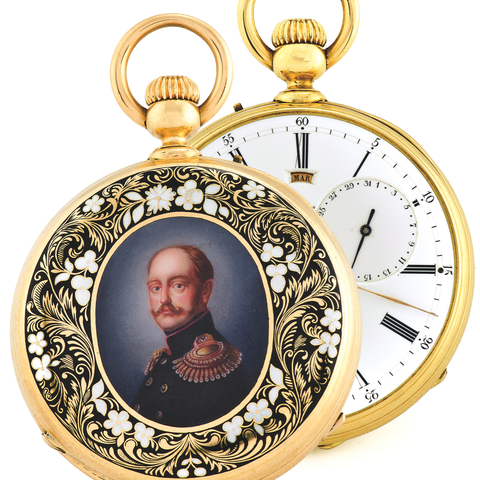 OUDIN ' TRIPLE DATE CALENDAR & MOON PHASE 'PORTRAIT OF TSAR ALEX
