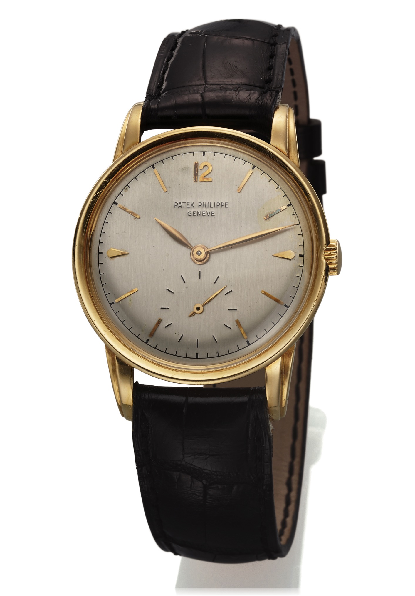 PATEK PHILIPPE REF. 2452 YELLOW GOLD Patek Philippe, Genève, No. 725377,  case No. 687010, Ref. 2452. Made circa 1955. Fine and rare 18K yellow gold  wristwatch. | Important Modern \u0026amp; Vintage Timepieces | New York,  September 30th, 2015