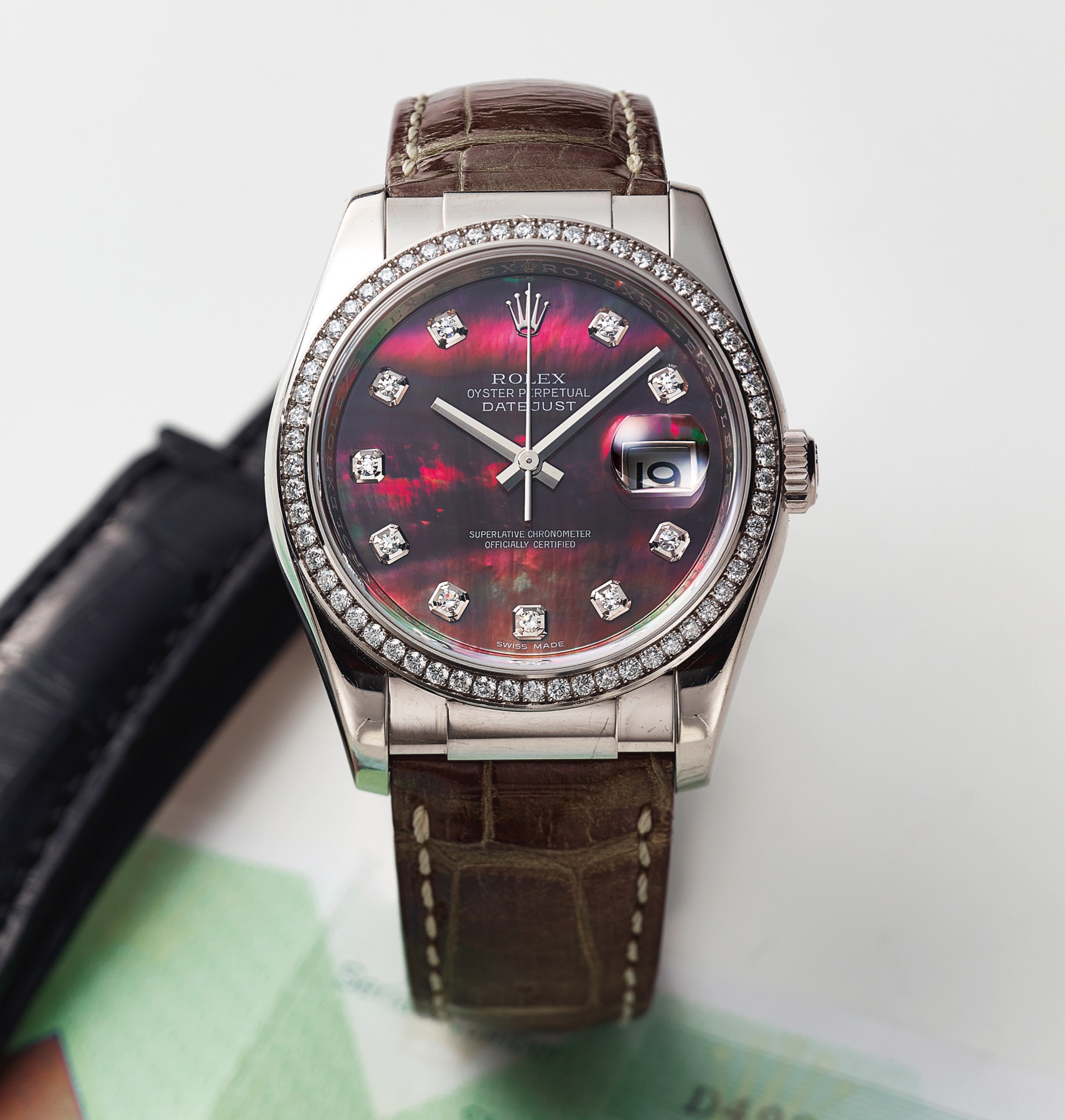 ROLEX REF. 116189 MOTHER-OF-PEARL DIAMONDS AND WHITE GOLD Rolex, \