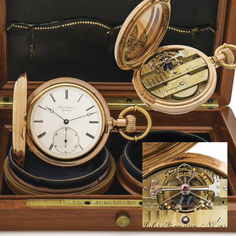 JULES JURGENSEN LARGE THREE-BRIDGE ONE 
MINUTE TOURBILLON WITH D