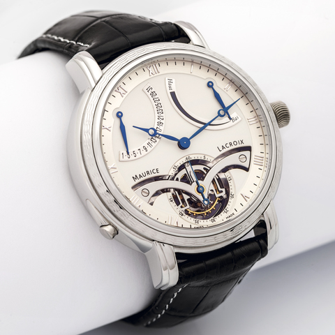 MAURICE LACROIX REF. MP7088 RETROGRADE DATE
TOURBILLON PLATINUM