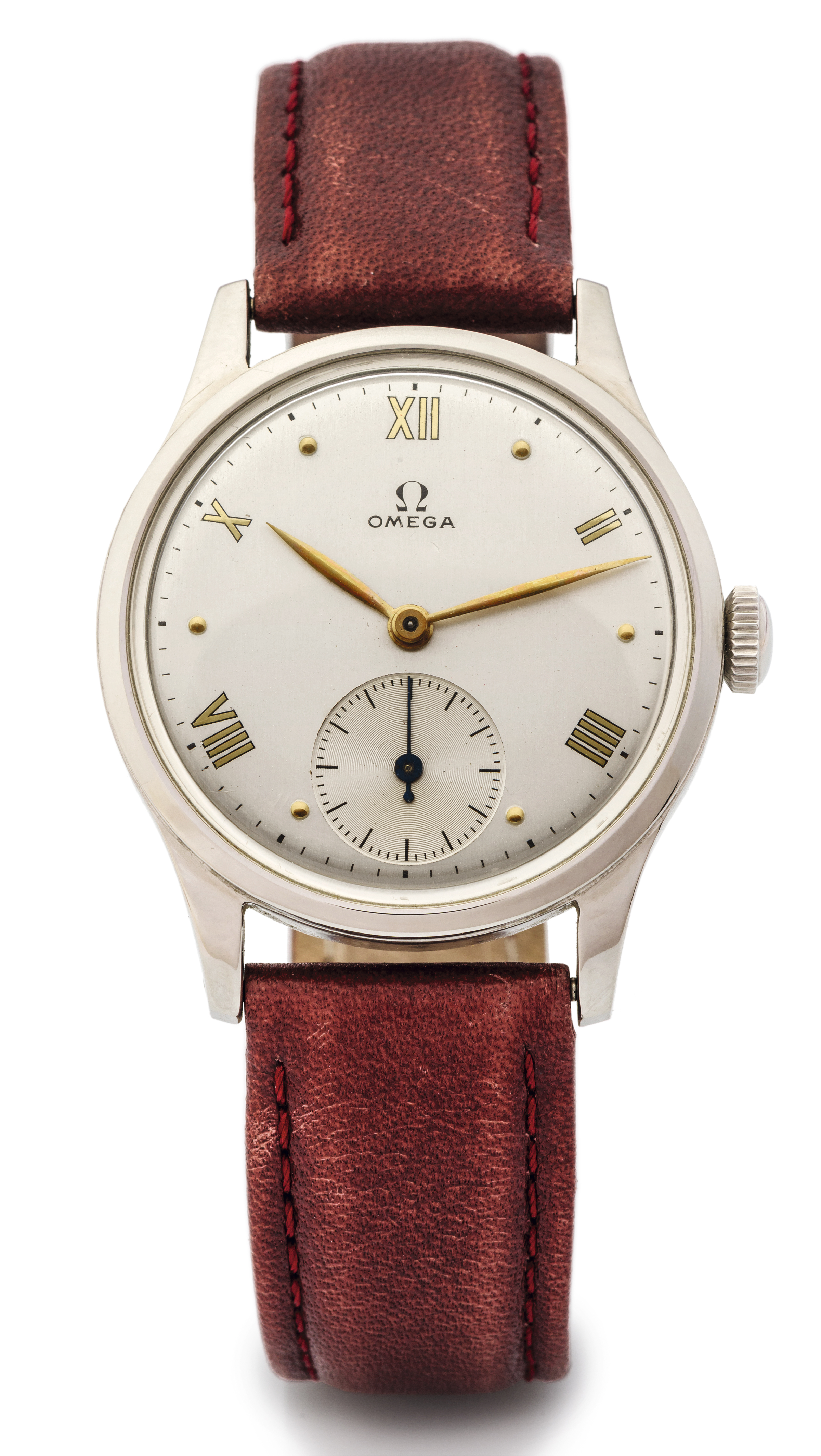 OMEGA, REF. 2383-5 CHRONOMETER STEEL Omega, No. 10684405, Ref. 2383-5. Made  circa 1945. Fine and rare, stainless steel wristwatch. | Important Modern  \u0026amp; Vintage Timepieces | Geneva, May 15, 2016