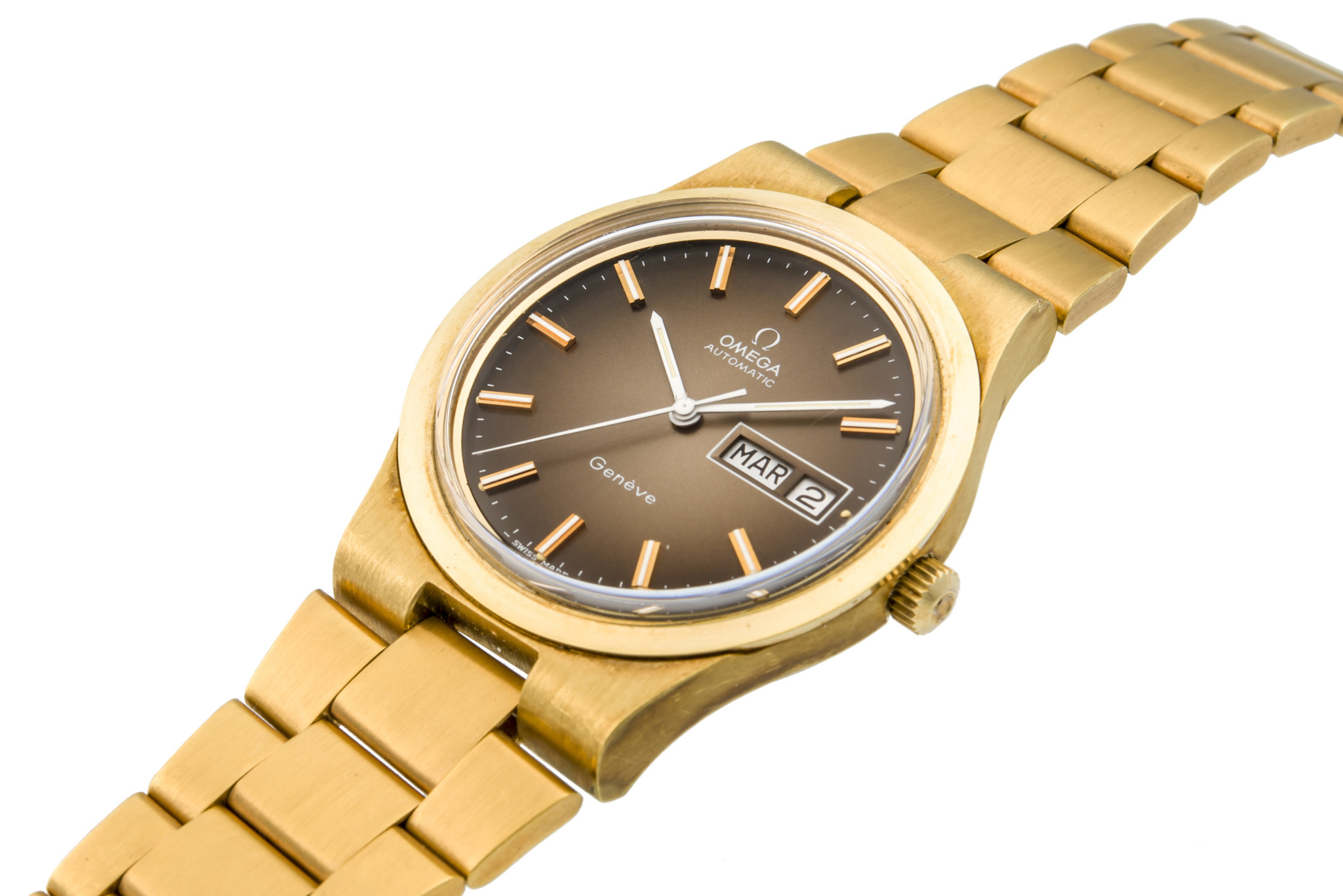 OMEGA, GENEVE, DAY \u0026amp; DATE, AUTOMATIC, GOLD PLATED | Important Modern  \u0026amp; Vintage Timepieces. | Hong Kong, December 12, 2018