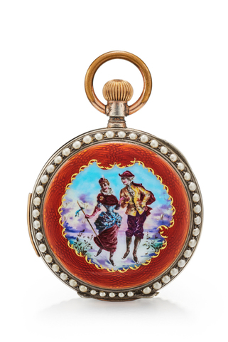 TAVANNES WATCH CO. FOR SCHWOB FRÈRES & CO. ART NOUVEAU HUNTING-C