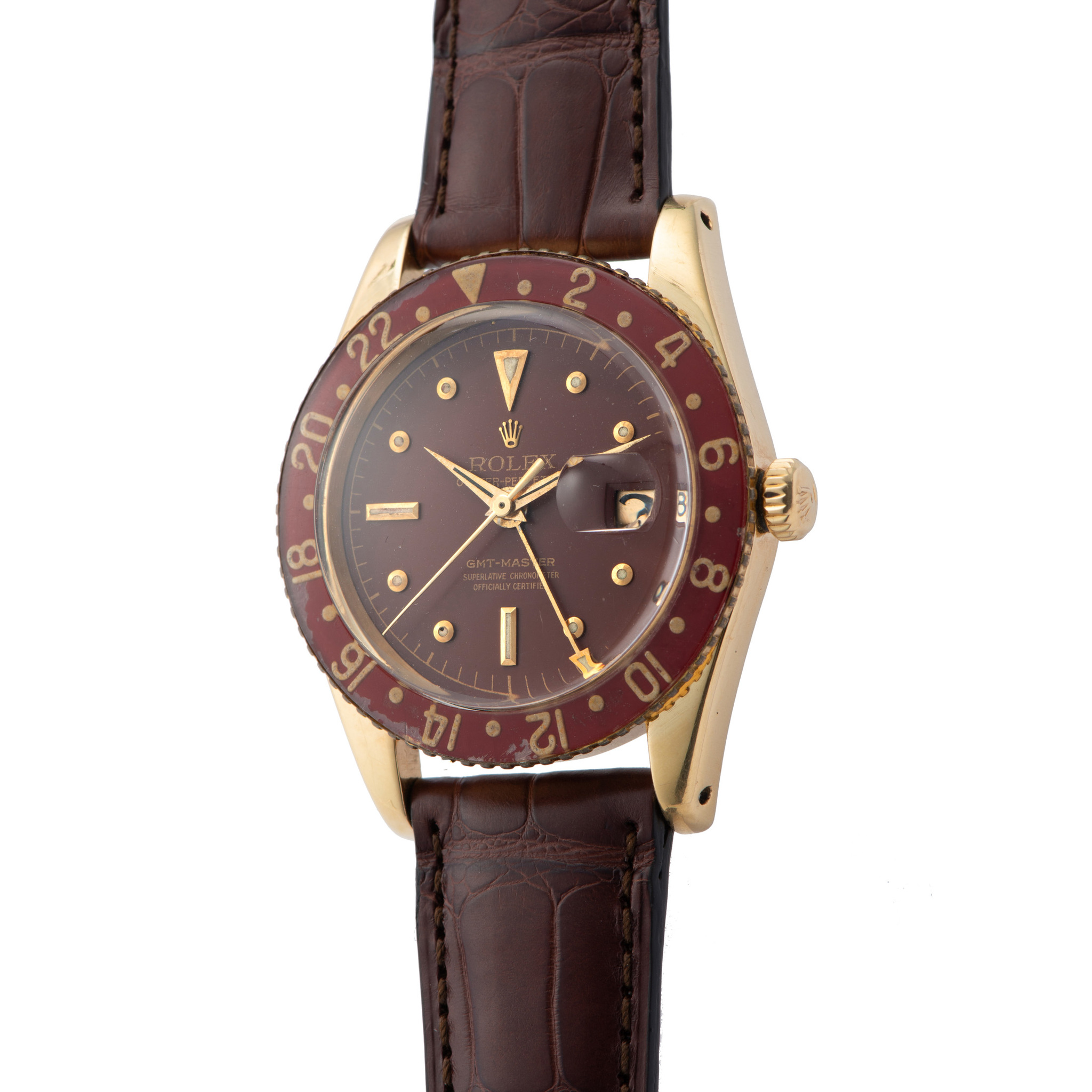 ROLEX REF. 6542, GMT-MASTER, BAKELITE BEZEL, CHAPTER RING BROWN DIAL, 18K  YELLOW GOLD | Forte dei Marmi | Forte dei Marmi
