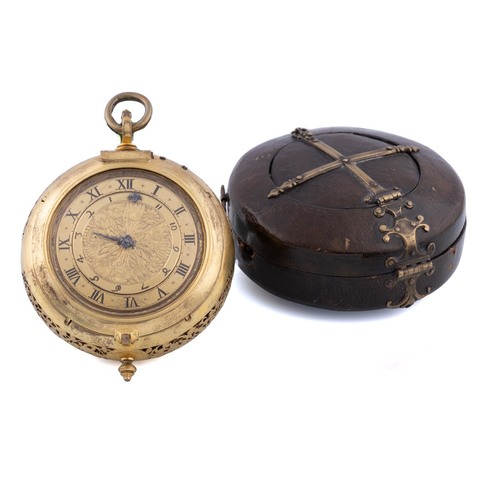 PIERRE DROUYNOT, COACH WATCH, HOUR STRIKING, ALARM GILT BRASS