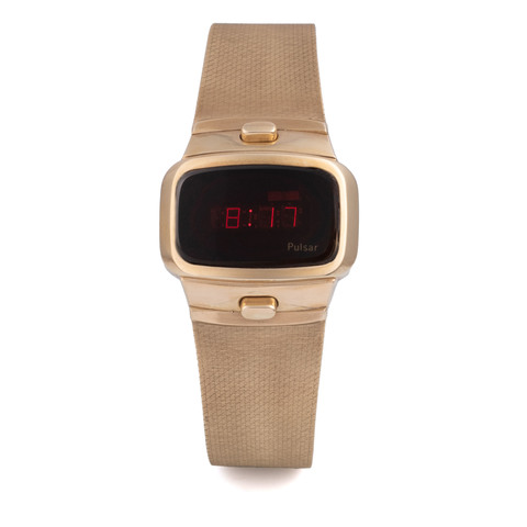 PULSAR, REF. 7408, TIME COMPUTER, YELLOW GOLD