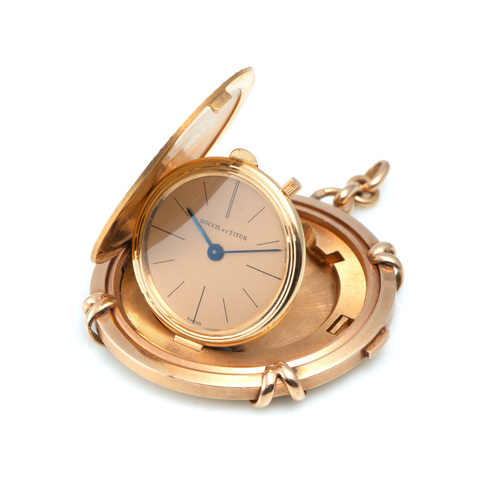 SOLVIL & TITUS, SWITZERLAND, COIN PENDANT WATCH, TWENTY DOLLAR,