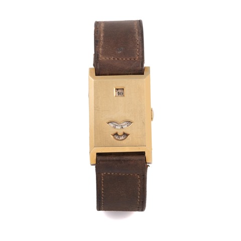 GLYCINE, SWITZERLAND, "JUMP HOUR", CASE BY G & C DUCOMMUN, 18K Y