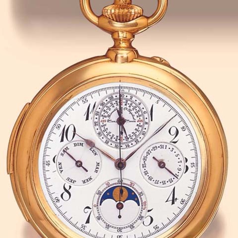 Le Phare, Swiss 1910. Very fine 18K gold keyless astronomical pe